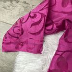 Elementz  sheer floral pink linen blend button down top. Size XL Photo 7