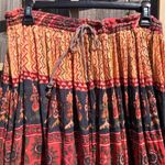 Vintage Cotton Full MIDI Skirt One Size Orange Size undefined Photo 1