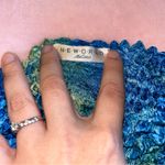 Y2K vintage blue and green popcorn bubble short sleeve shirt with ruffle hem OS Size undefined Photo 4