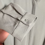 COS  Green Dropwaist Shirt Midi Dress Button Front Long Sleeve EU 44 US 10/12 Photo 3