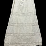 Valerie Stevens VTG Women Boho Prairie Skirt XL Lace Tiered Sequin Cottage Fairy Photo 0