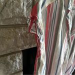 Old Navy  button down tie front short sleeve striped top small Photo 3