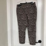 Premise NWT Women's Brown Leopard Print Animal Print Pull On Ankle Pants XL Photo 8