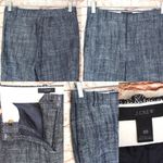 J.Crew  Black & White Herringbone Trousers with a Navy Pinstripe Photo 1