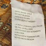 Elodie  Womens Crop Top Orange Rust Floral Long Sleeve faux Button Front SZ L Photo 9