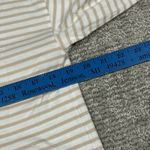 AYR  French Fry Shirt Womens XS 3/4 Sleeve Pima Cotton Top Tan White Striped Photo 3