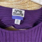 Target Future Collective twisted back crewneck pullover purple sweater Size 2X -NWOT Photo 5
