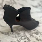 Dress Barn  Heels Open Toe Nylon Fabric Black Cutout 9 Evening Dressy Stretch Mod Photo 6