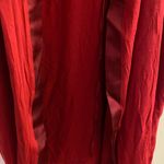 Just Love  Women’s Red Robe XL White Flower Accents Bust 40” Length 38” Photo 4