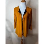 Joseph Ribkoff  Mustard Yellow Zipper Tunic Blouse Slit Bell Sleeves 8 Photo 2