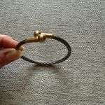 Silver twisted rope cable bracelet twist cuff fashion jewelry Photo 3