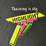 Teaching‎ Is My Highlight Tee Shirt Small Unisex Black Short Sleeve Graphic Photo 1