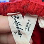 Billabong x Sincerely Jules Your Side Maxi Dress One Shoulder Ruffle Red Linen Photo 8