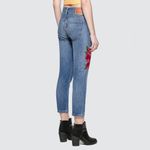 Levi's Levi’s 501 Rose Embroidered Distressed Button-fly Cropped Jeans 26 Photo 2