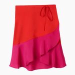Summersalt The Short Beach to Brunch Wrap Skirt Lava & Hibiscus—Medium Photo 1