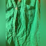 Anthropologie  Pilcro Green Sleeveless Ruffle Hem Linen Mini Dress Photo 5