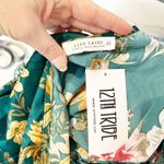 12th Tribe Natalia Floral Satin Maxi Slip Dress Emerald Green XL Photo 2