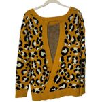 Cozy Casual  Leopard Print Sweater Cut Out Back Medium Large Photo 1