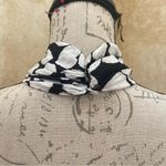 Mango  Black And White Floral Print Halterneck Swing Lightweight Dress Size 10 Photo 7