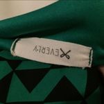 Everly Green Black Geometric Print Surplice Dress Photo 5