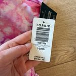 Torrid NWT  Underwire Tie Front Peplum Midkini Top Pink Tie Dye Size 1-D/DD Photo 4