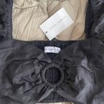 Faithfull the Brand La Marches Linen Top Black Photo 3