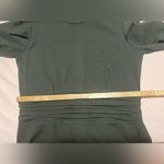 Elegant Dark Green Maxi Dress with Statement Balloon Sleeves, size medium Photo 8