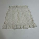 Lovers + Friends Cream Eyelet Ruffle Hem Mini Skirt Size M Photo 1