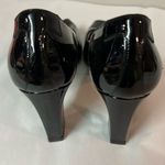 Taryn Rose  ‘Fierce’ Peep-Toe Mid-Heel Pump in Black Patent Leather A9 Photo 8