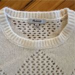 Madewell  Diamond-Stitch Crewneck Crop Sweater in Cream Photo 5