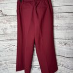 Talbots  Belted Wide Leg Crop Pants Maroon Ankle Sm Photo 3