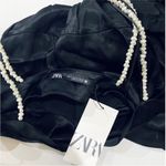 ZARA  satin effect dress with pearl effect straps NEW Photo 8