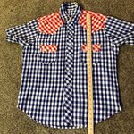 Vintage Handmade Square Dance Outfit Matching Mens Womens Used 3 Piece Red Photo 15