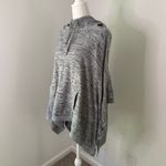 Athleta  heather gray knit hooded poncho size M Photo 2