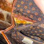 Women's Vintage Brown Distressed Leather Western Shoulder Bag Purse Photo 8