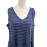 Cut Loose Linen Blend Stripe Sleeveless Dress Lagenlook Blue size Medium Photo 1