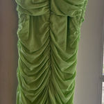 Hello Molly  Bright Green Ruched Mini Dress Photo 0