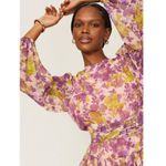 LDT Long Sleeve Floral Maxi Dress Purple Womens Size 0 Photo 3