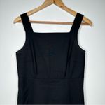 Theory  Black Stretch Wool Square Neck Sleeveless Dress Size 6 Photo 2