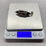 MILOR 14k Italy Yellow Gold Caged ONYX Enhancer Pendant Whimsical Old Money Photo 6