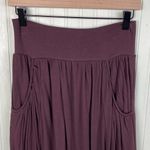 Garnet Hill  Favorite Maxi Knit Skirt Size Medium Petite Dark Purple Cotton Modal Photo 3