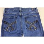 7 For All Mankind Gwenevere Embellished Pockets Dark Wash Denim Jeans Photo 2