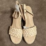 Woven Platform Sandals Tan Size 10 Photo 0