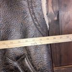 Free People  Dark Brown Vegan Leather, Shepherd, Moto Bomber Vest‎ Women's Xs Photo 10