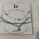 Urban Outfitters Silver and Blue Layering Necklaces Photo 0