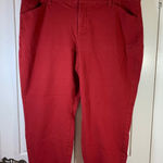Old Navy  High Rise Pixie Skinny Pants Women‎ 20 Red Secret Smooth Pockets Crop Photo 0
