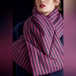Maeve  Anthropologie Striped Puffer Scarf Photo 3