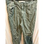 Altar'd State  Olive Green Distressed Cropped Jeans Size‎ 27 Photo 1