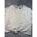 Democracy Top White Crochet Knit Kimono Cottagecore Blouse Womens Plus Size 3X Photo 6
