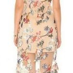 Devlin  nude floral embroidered ruffle spaghetti strap midi dress XS  Photo 1